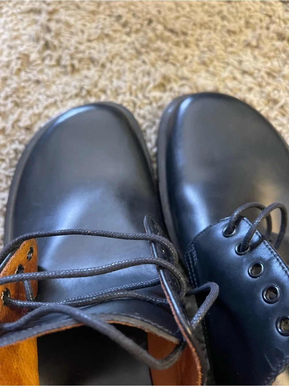 Banana Republic Black Leather Derby Shoes Men’s EU 41 Lace-Up Made in Italy